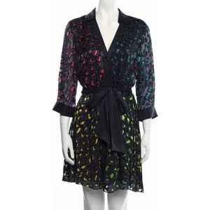 NWT Alice + Olivia Colorful Cheetah Print Mini Dress